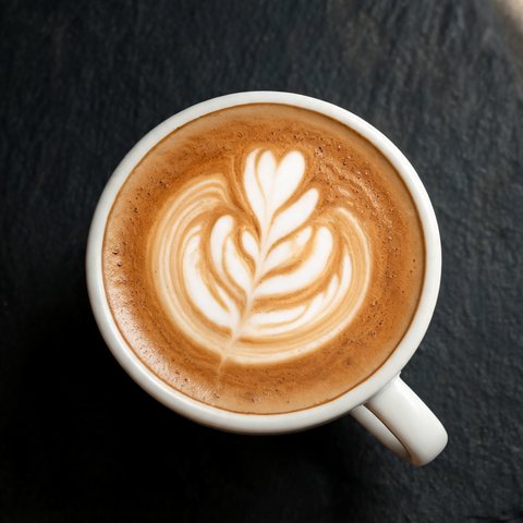 Flat white with rosette latte art